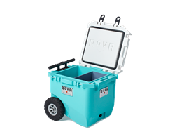 45 Quart RollR Rolling Cooler - Glacier Blue w/ Free Essentials Kit ($75 Value)